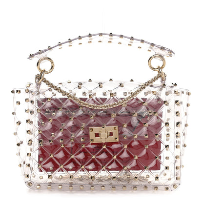Valentino Garavani PVC Medium Rockstud Spike Shoulder Bag 1 of 9