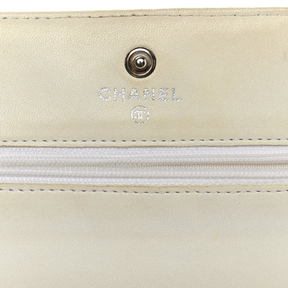 Chanel Perforated Lambskin Quilted Wallet On Chain WOC Beige 6 of 14