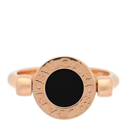 Bvlgari 18K Rose Gold Mother of Pearl Black Onyx BVLGARI BVLGARI Ring 49 4.75 Black 1 of 6