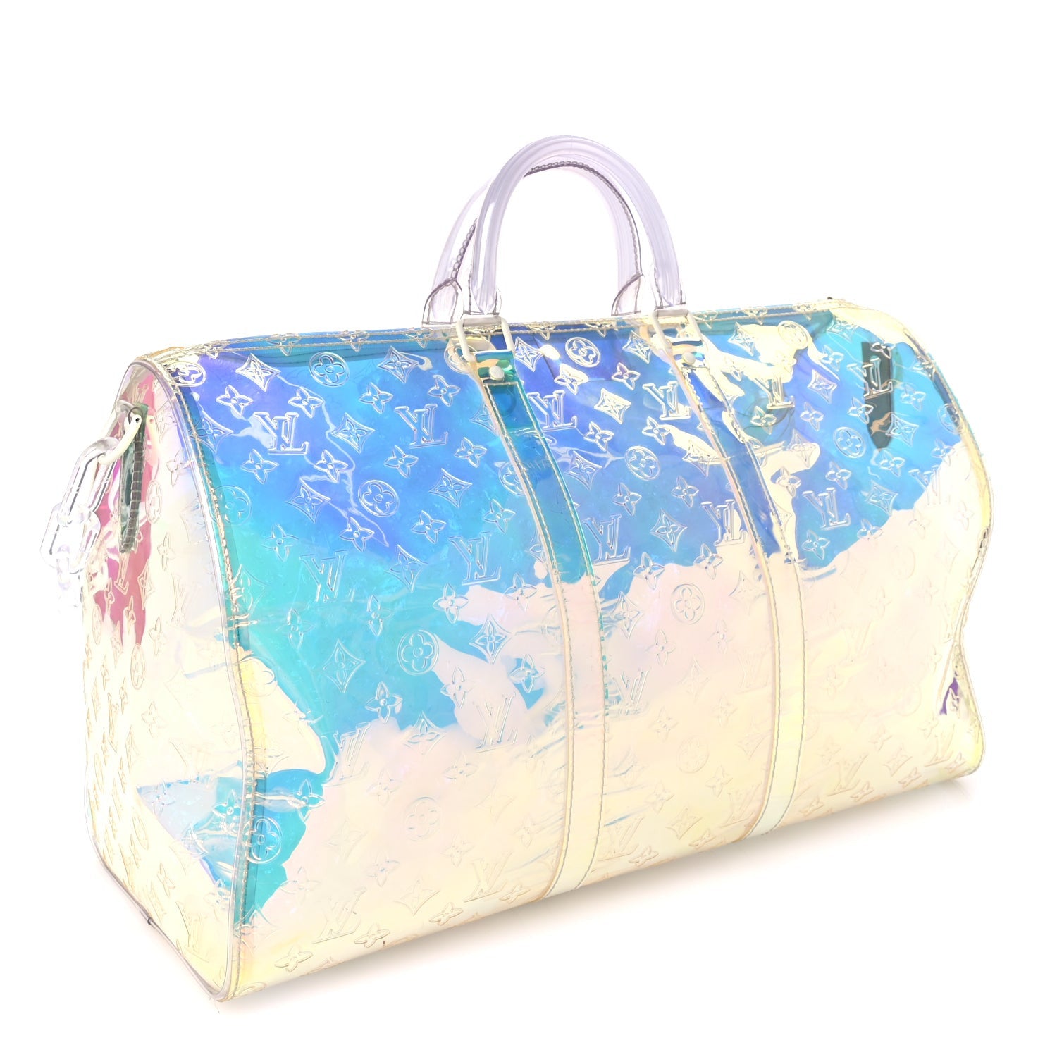Louis Vuitton PVC Monogram Keepall Bandouliere 50 Iridescent Prism 2 of 8