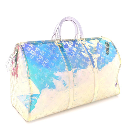 Louis Vuitton PVC Monogram Keepall Bandouliere 50 Iridescent Prism 2 of 8