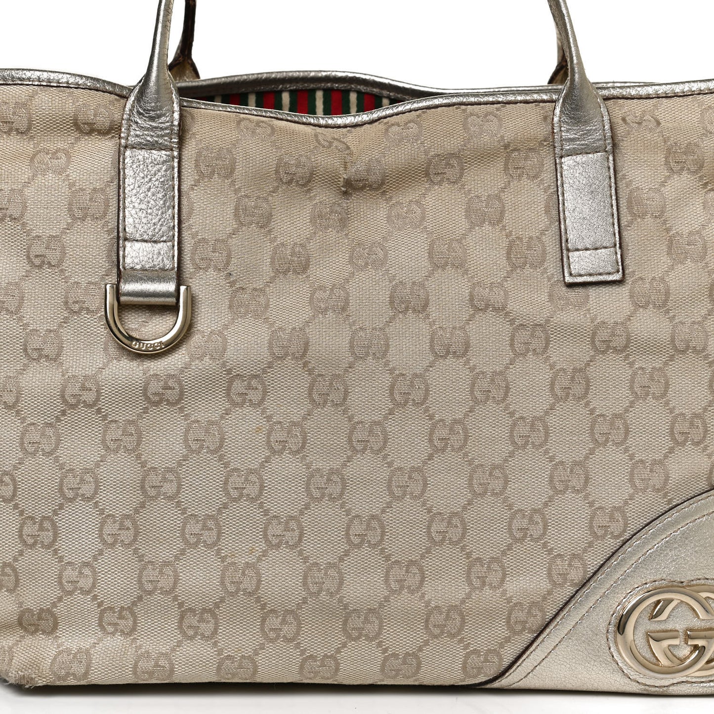 Monogram Medium New Britt Tote Gold