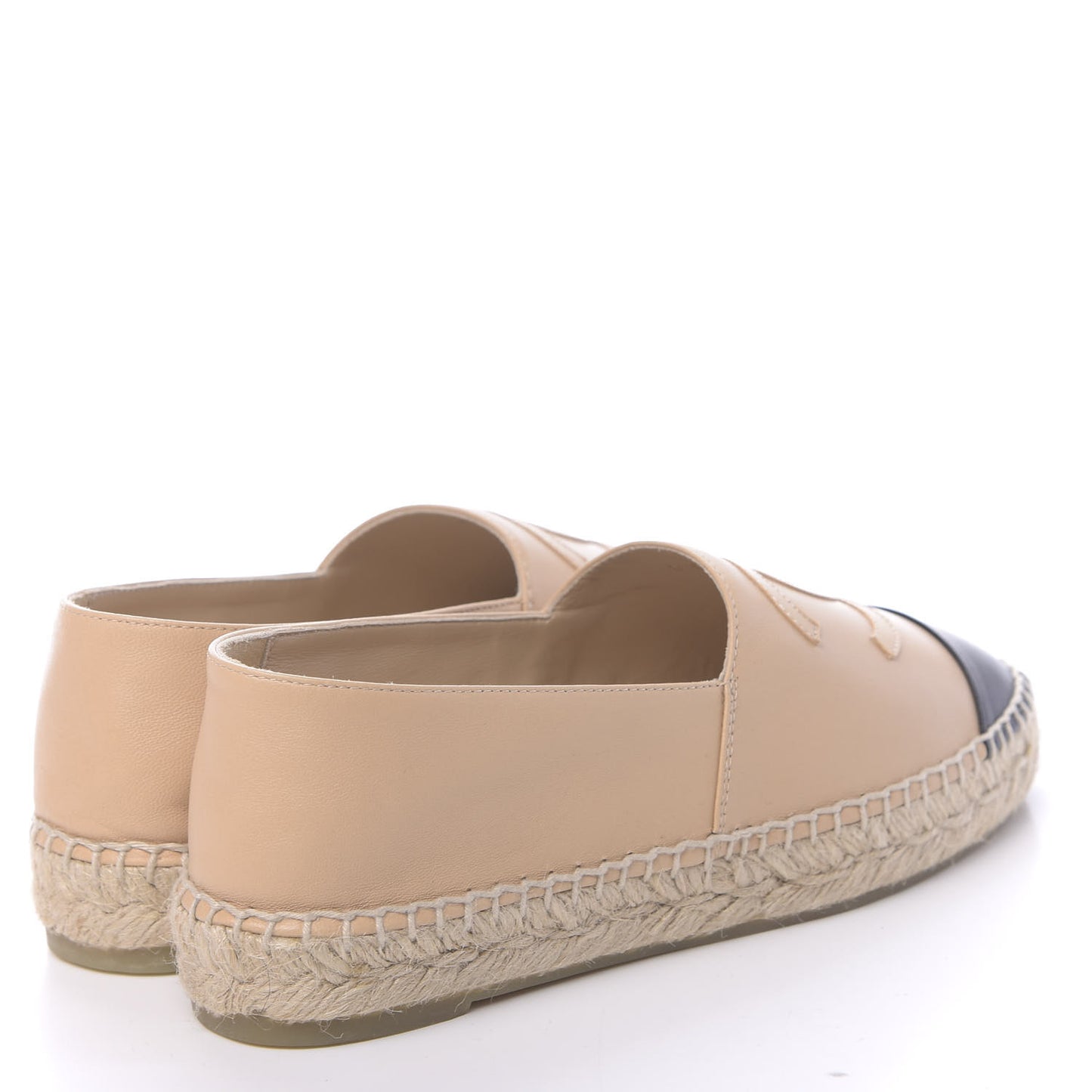 Lambskin CC Espadrilles 36 Beige Black