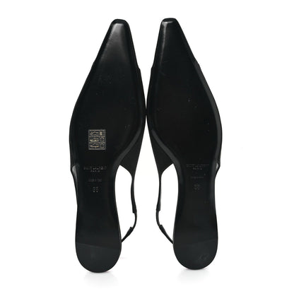 Saint Laurent Raso Nappa Babylone 00 Slingback Flats 38 Black 6 of 7