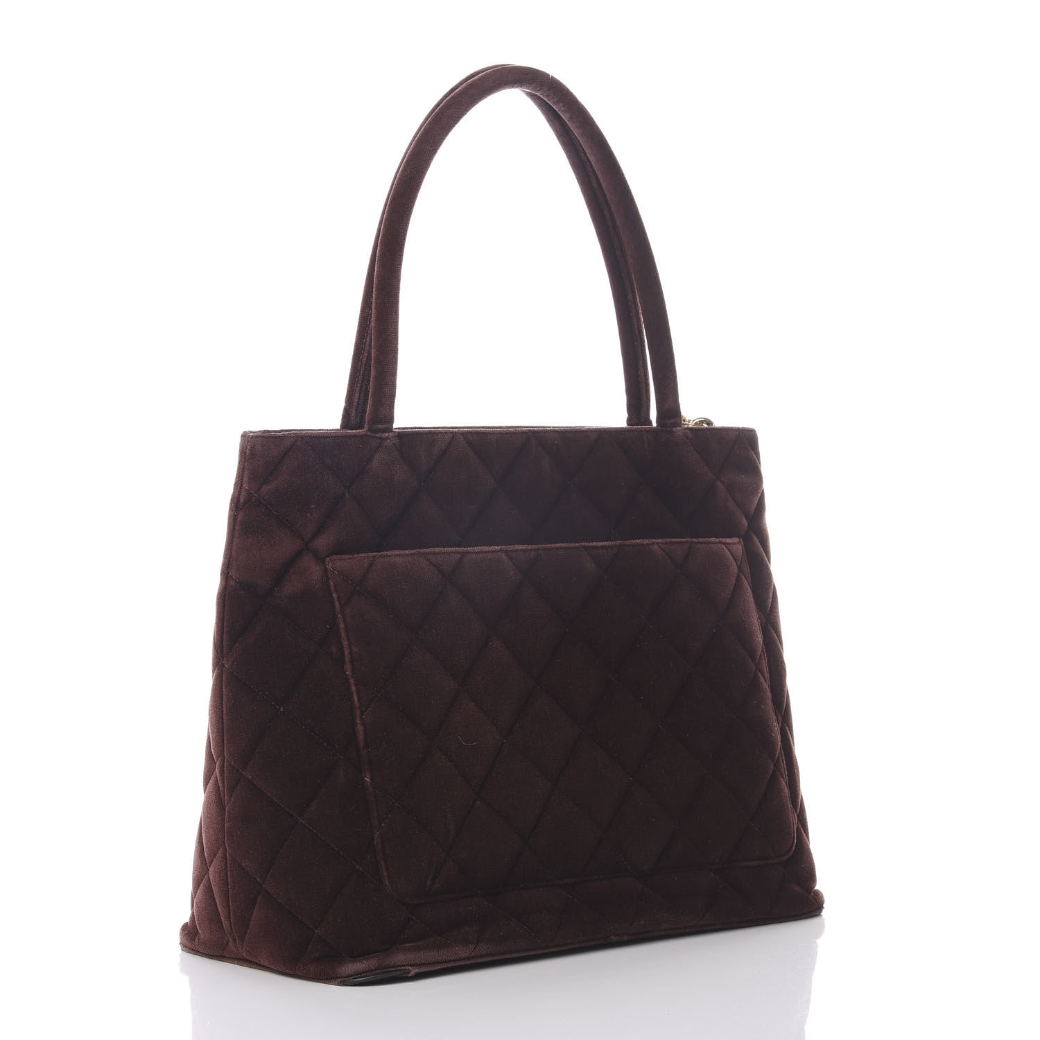 Chanel Velvet Quilted Medallion Tote Brown 2 of 12