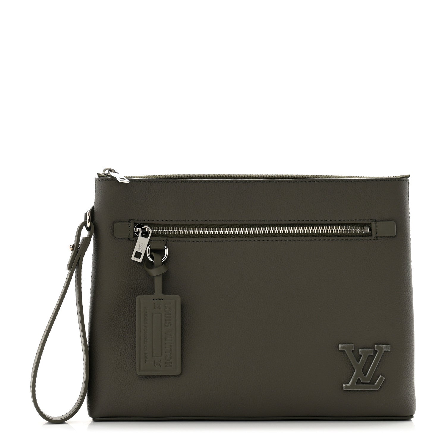 Louis Vuitton Calfskin Aerogram Takeoff Pouch Khaki 1 of 7