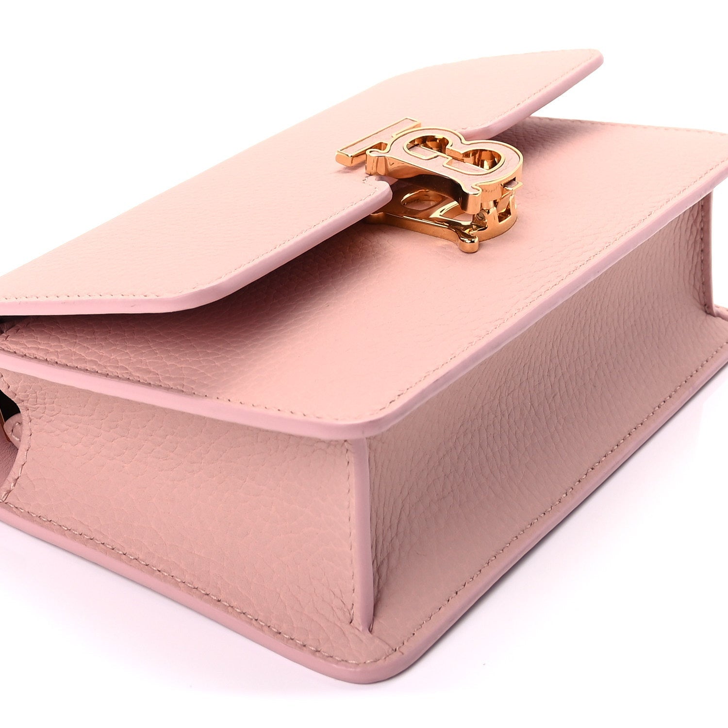 Burberry Grained Calfskin Mini TB Elongated Bag Dusty Pink 7 of 8