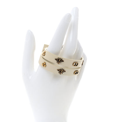 Christian Dior Calfskin Bee Double Bracelet White 2 of 7