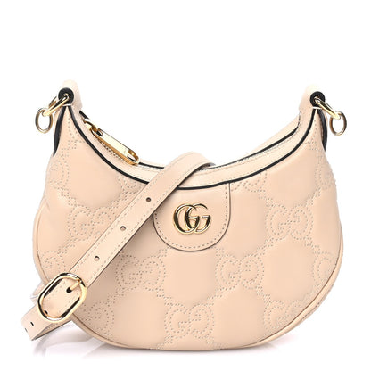 Gucci Calfskin GG Matelasse Mini Hobo Shoulder Bag  Beige 1 of 7