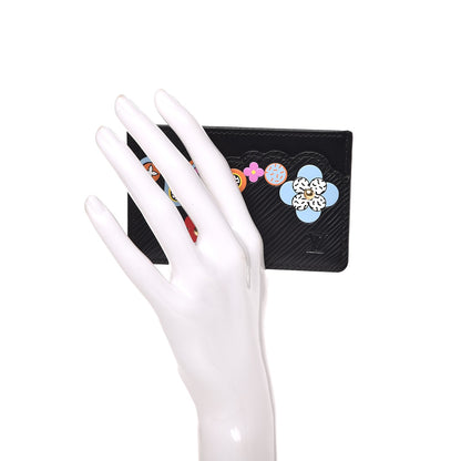 Louis Vuitton Epi Flower Remix Card Holder Black 2 of 6