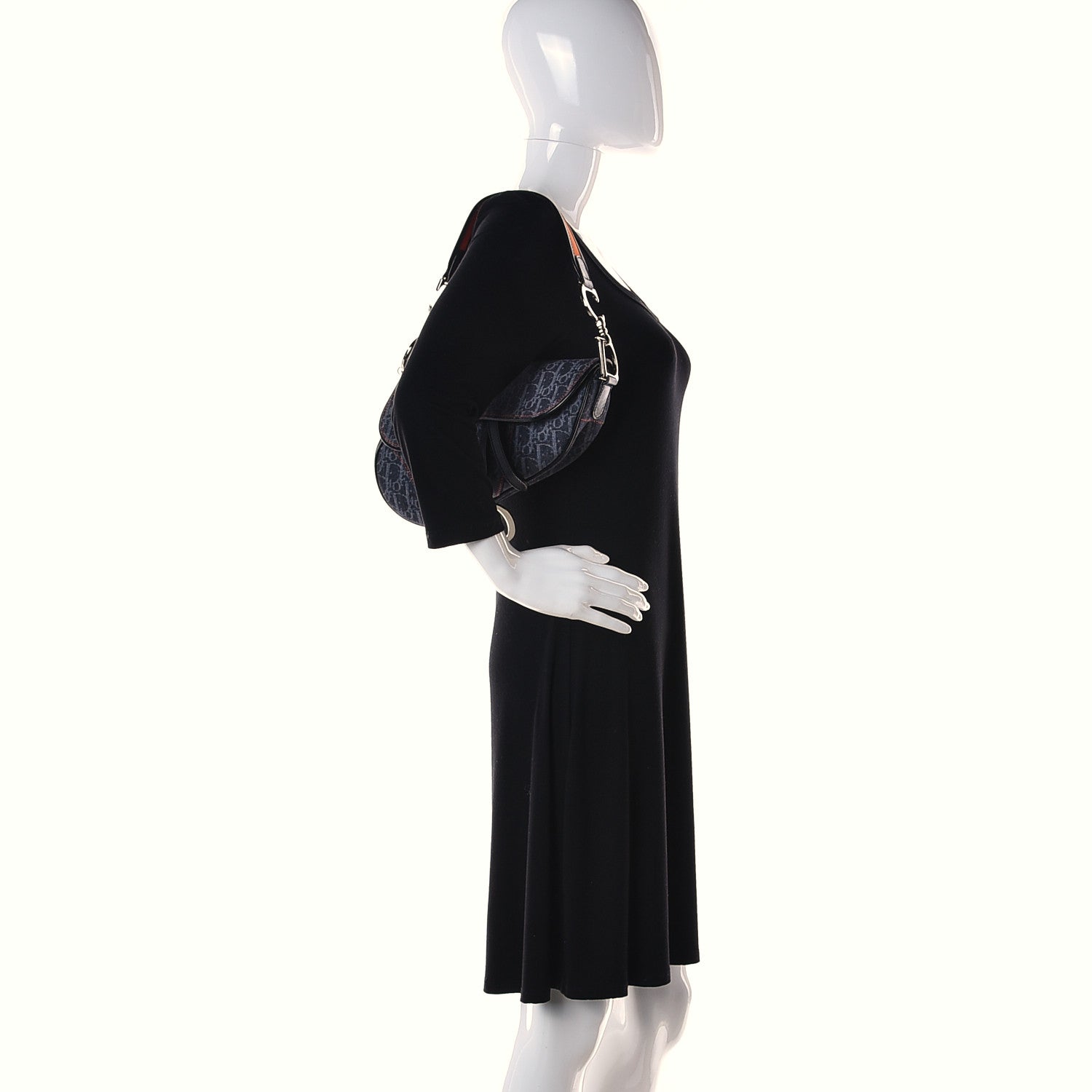 Christian Dior Denim Monogram Flight Saddle Bag 2 of 11