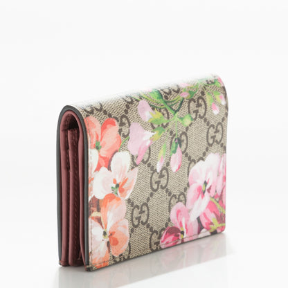 Gucci GG Supreme Monogram Blooms Card Case Beige Multicolor Dry Rose 3 of 7