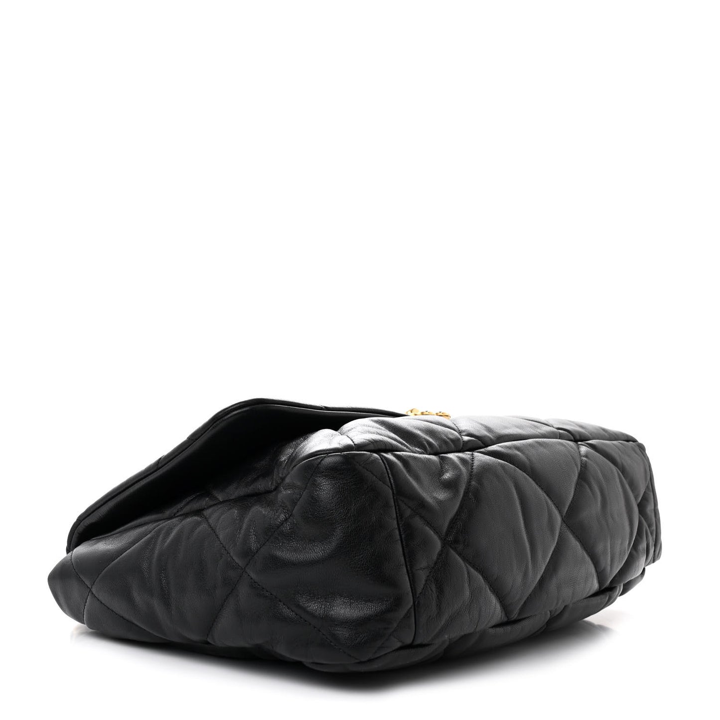 Goatskin Quilted Maxi Chanel 19 Flap Black