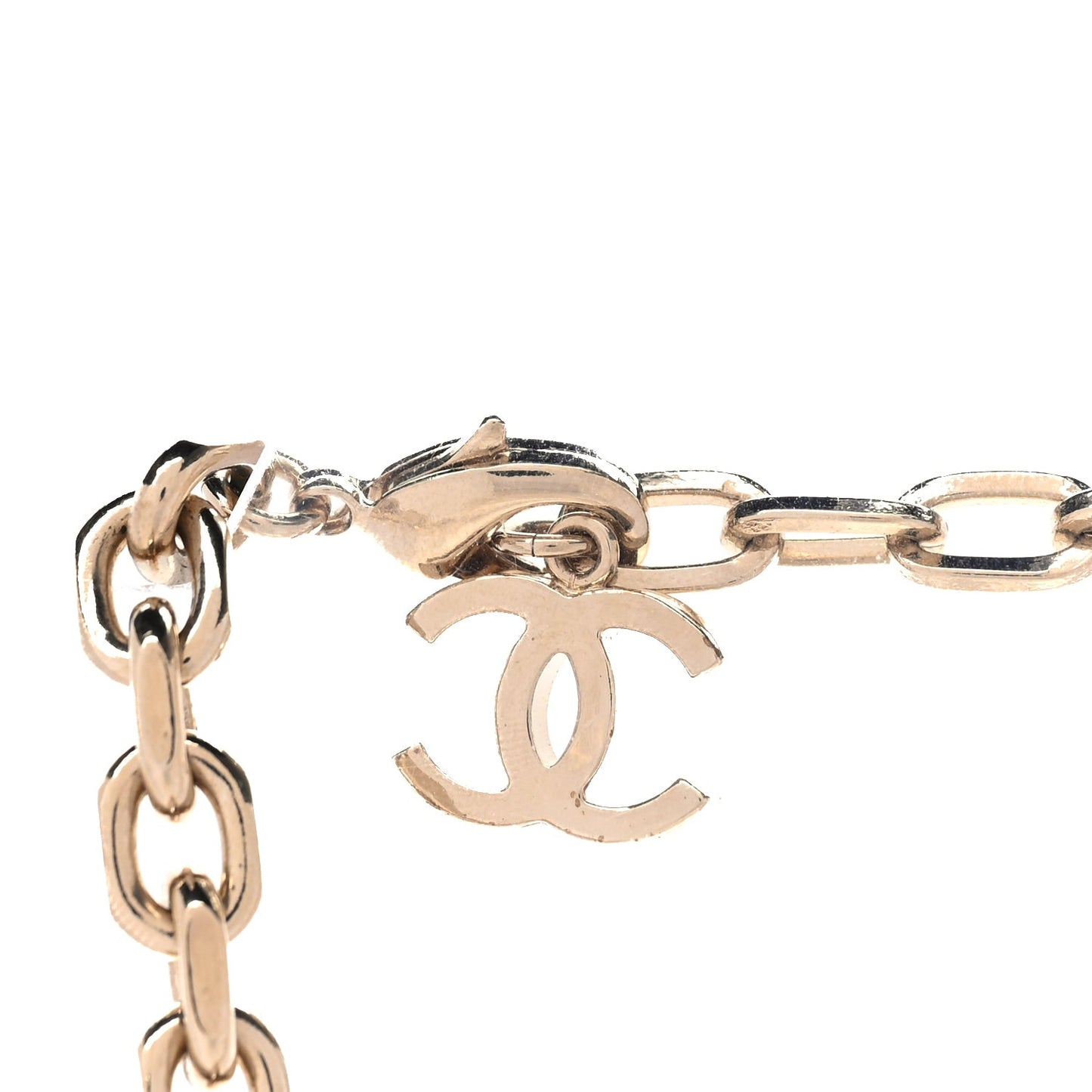 Metal CC Chain Link Necklace  Gold