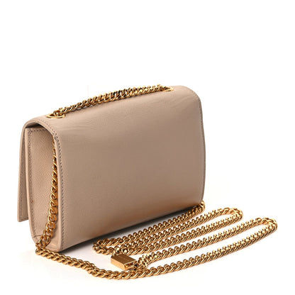 Saint Laurent Grain De Poudre Small Monogram Kate Satchel  Nude Powder 2 of 9