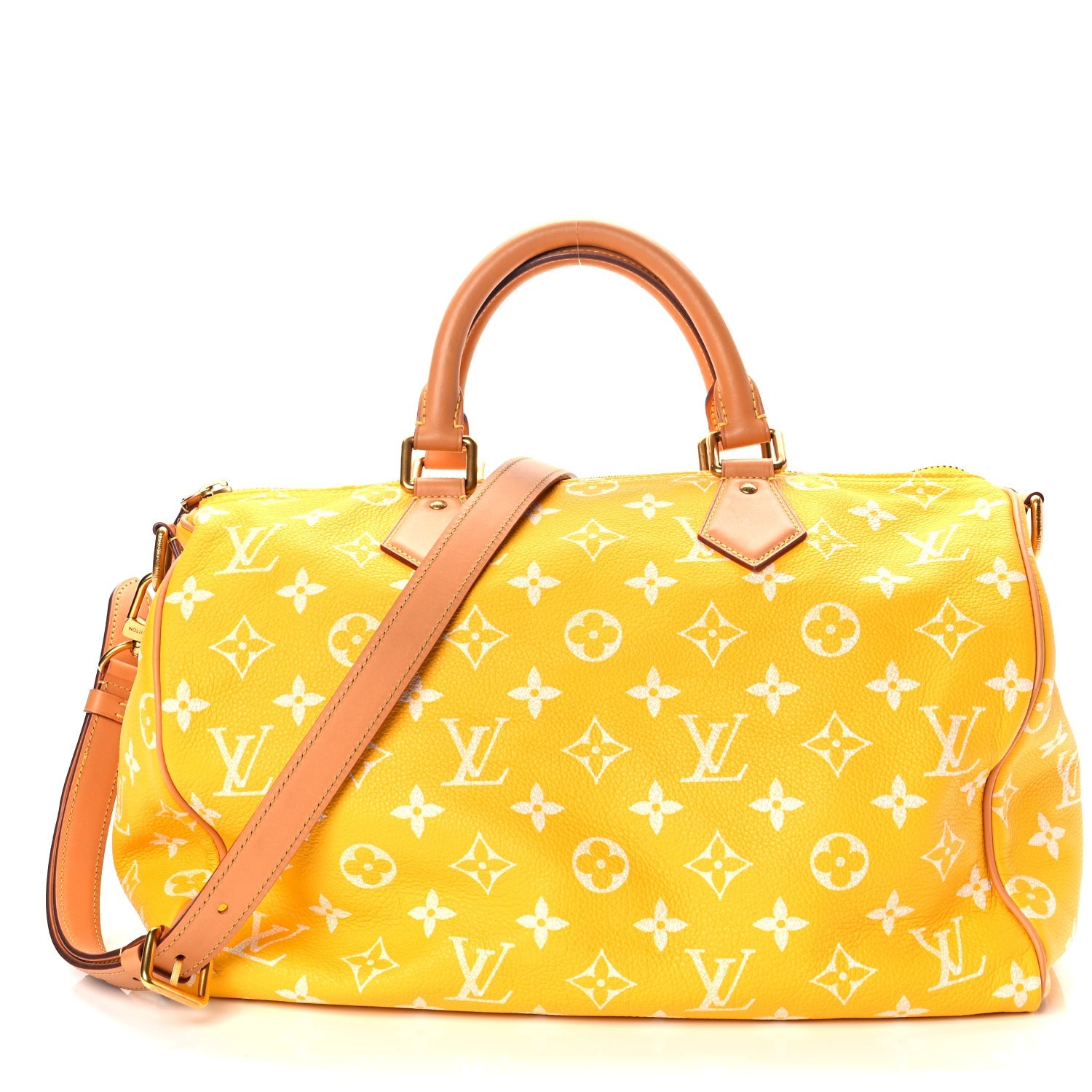 Louis Vuitton Calfskin Monogram Speedy P9 Bandouliere 40 Jaune Mat 1 of 7