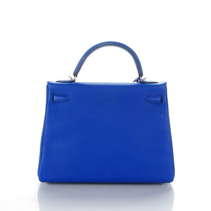Hermes Togo Kelly Retourne 32 Bleu Electrique 6 of 25