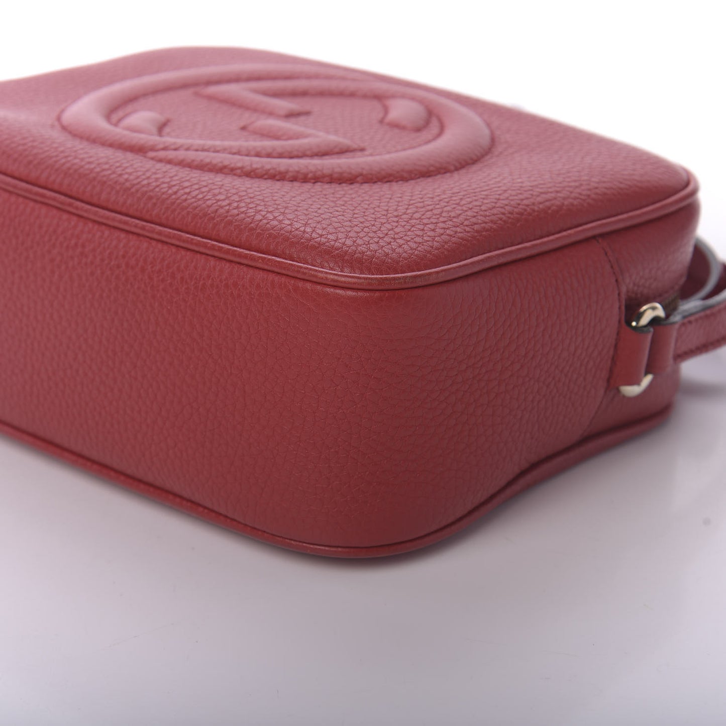 Pebbled Calfskin Small Soho Disco Bag Tabasco Red