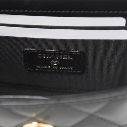 Chanel Lambskin Quilted Mini Trendy CC Chain Wallet Black 6 of 15