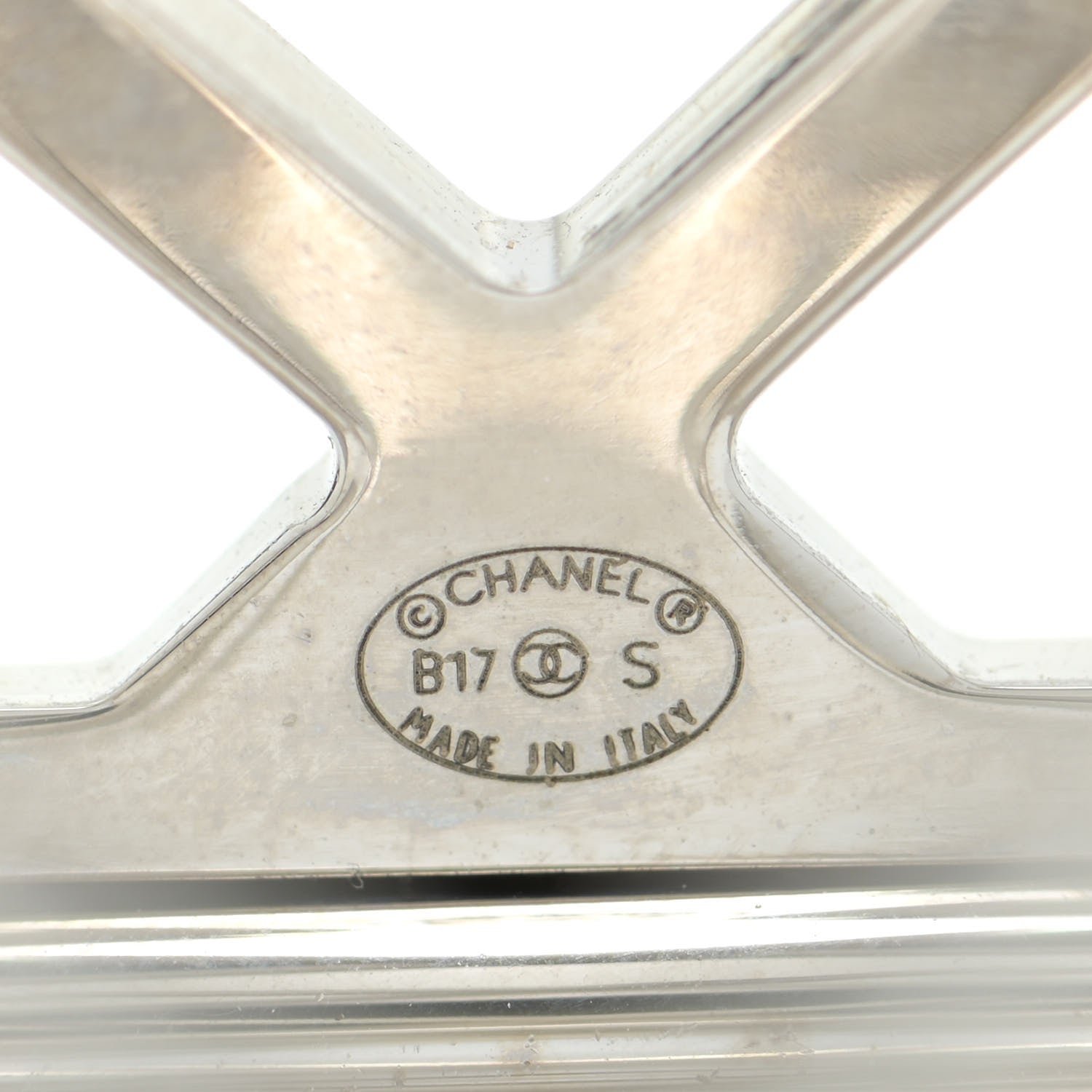 Chanel Crystal CC Cuff Silver 4 of 5