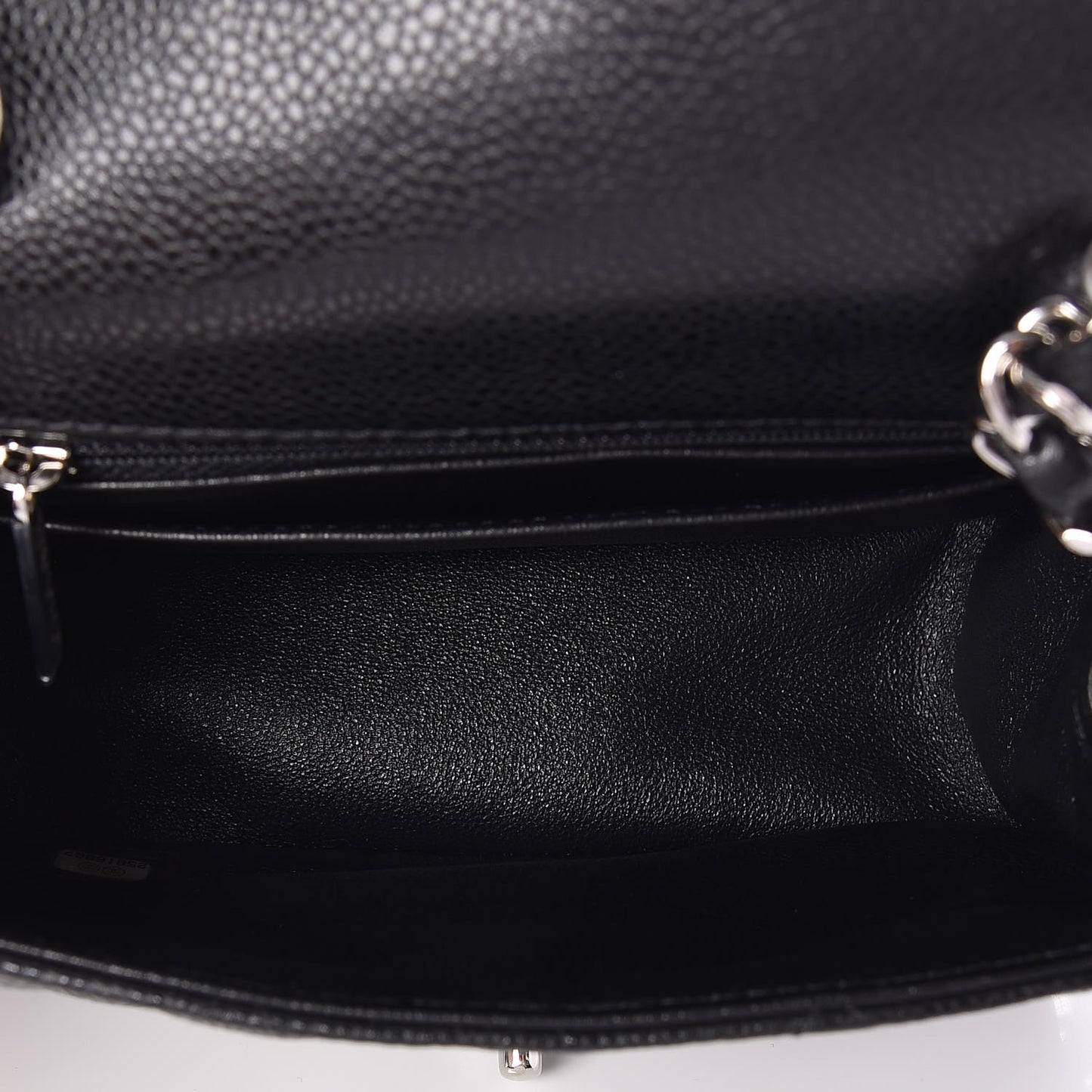Caviar Quilted Mini Square Flap Black
