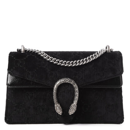 Gucci Velvet GG Monogram Small Dionysus Shoulder Bag Black 1 of 7