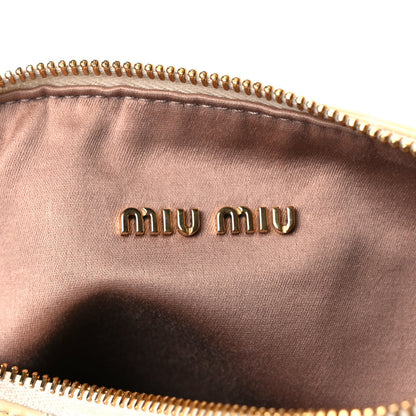 Miu Miu Calfskin Crocodile Embossed St Cocco Spirit Bag White 5 of 10