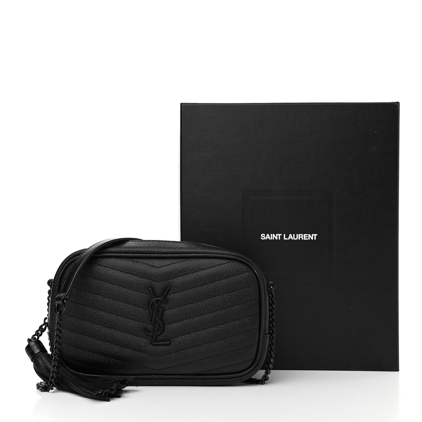 Grain De Poudre Matelasse Monogram Mini Lou Camera Bag Black