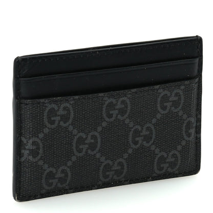 Gucci GG Supreme Monogram Kingsnake Card Holder Black Grey 3 of 7