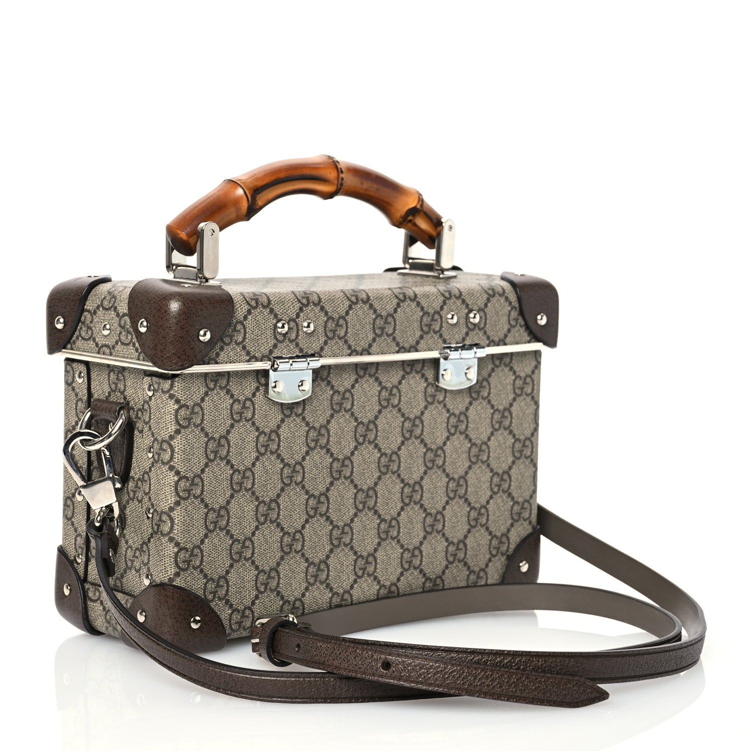 Gucci GG Supreme Monogram Globe-Trotter Beauty Case Brown 3 of 15