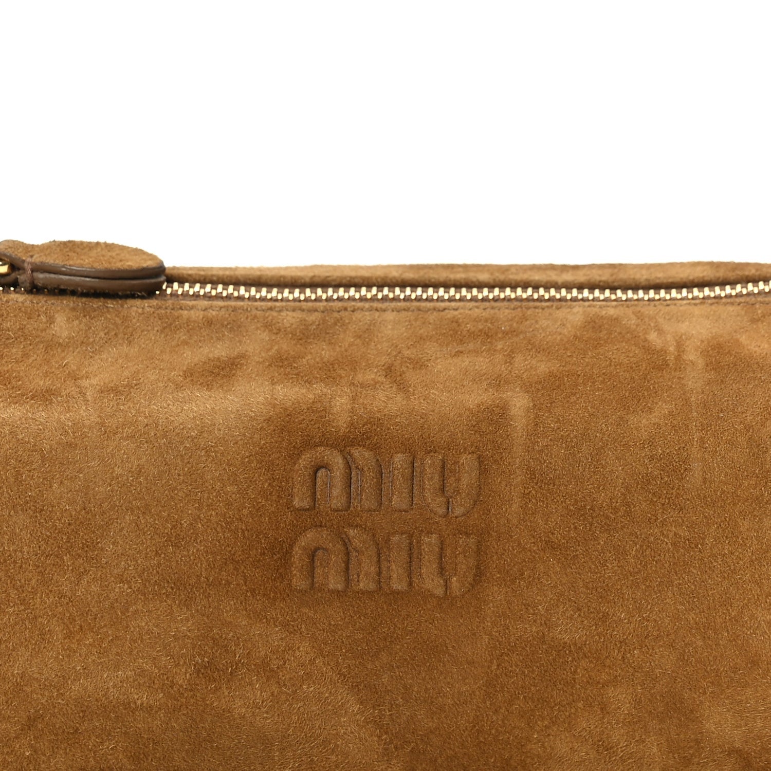 Miu Miu Suede Pouch Olive Green 6 of 8