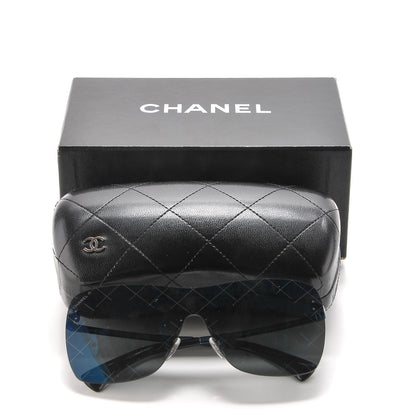 Chanel Shield Runway Sunglasses 4215 Metallic Blue 7 of 7