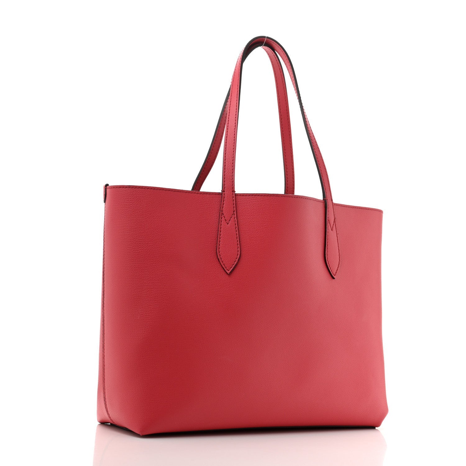 Burberry Haymarket Check Medium Reversible Tote Poppy Red 4 of 7