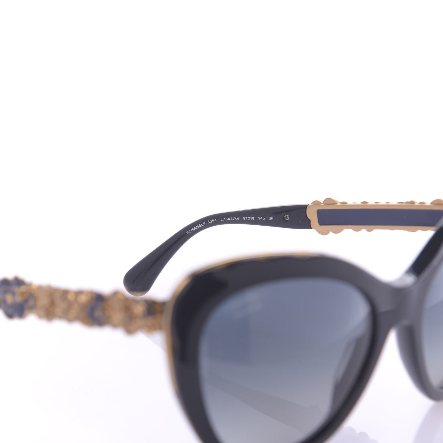 Polarized Bijou Cat Eye Sunglasses 5354 Navy