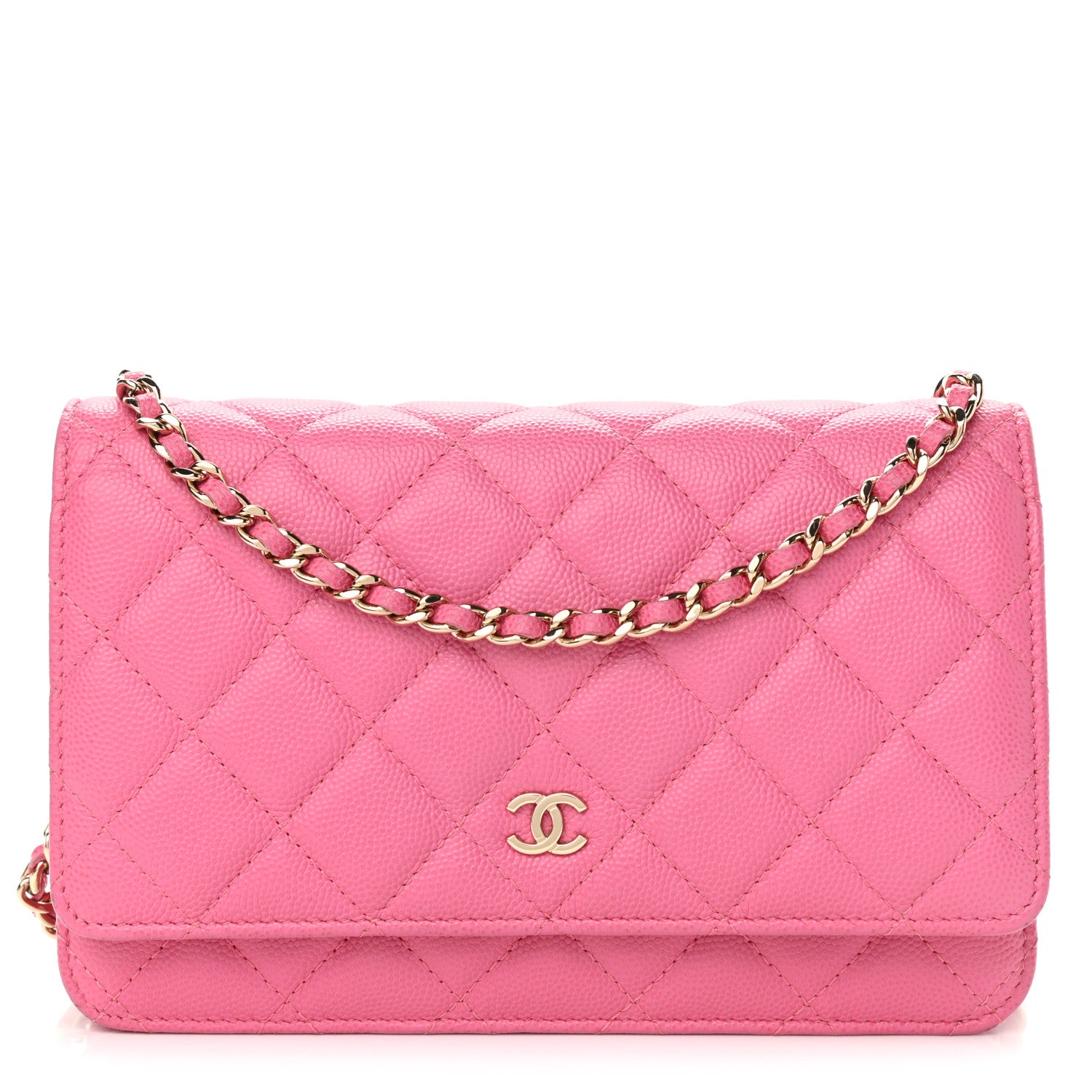 Chanel Caviar Quilted Wallet On Chain WOC Pink 1 of 13