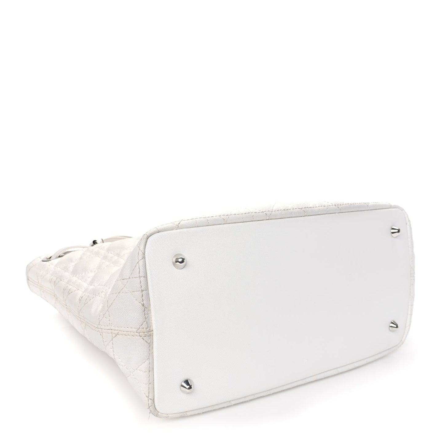Coated Canvas Cannage Small Panarea Tote White