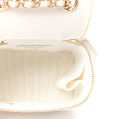 Chanel Lambskin Quilted My Chanel Lady Vanity Case With Chain White 5 of 12