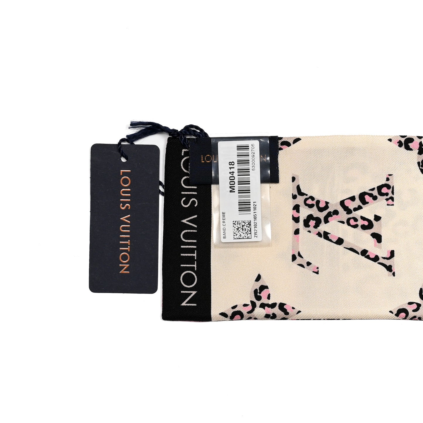 Silk Monogram Wild At Heart Bandeau Cream