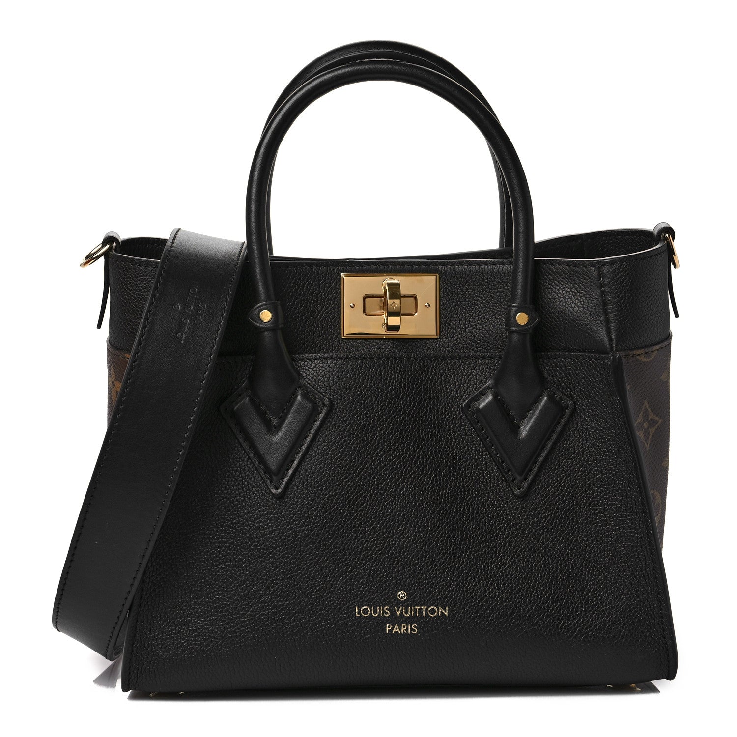 Louis Vuitton Calfskin Monogram On My Side PM Black 1 of 9