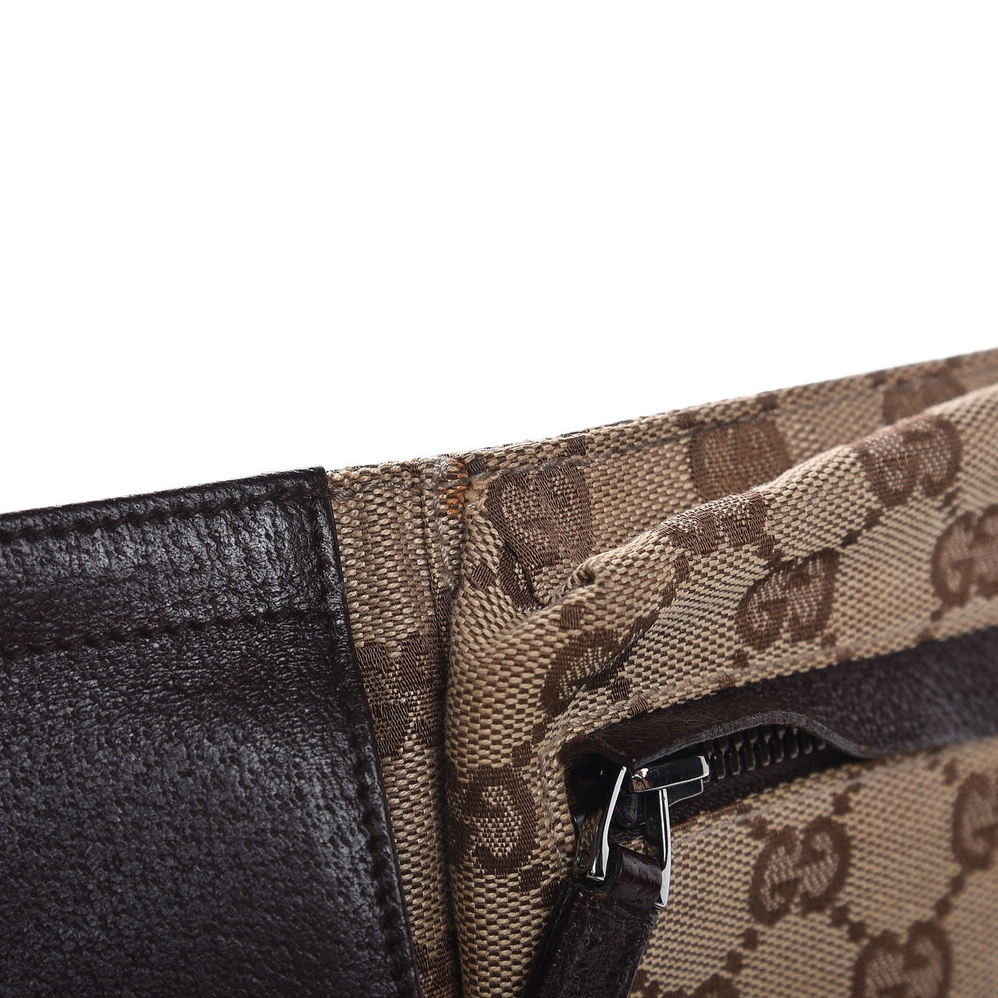 Monogram Web Belt Bag Dark Brown