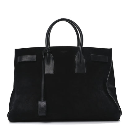 Saint Laurent Suede Calfskin Large Sac De Jour Carryall Black 1 of 9
