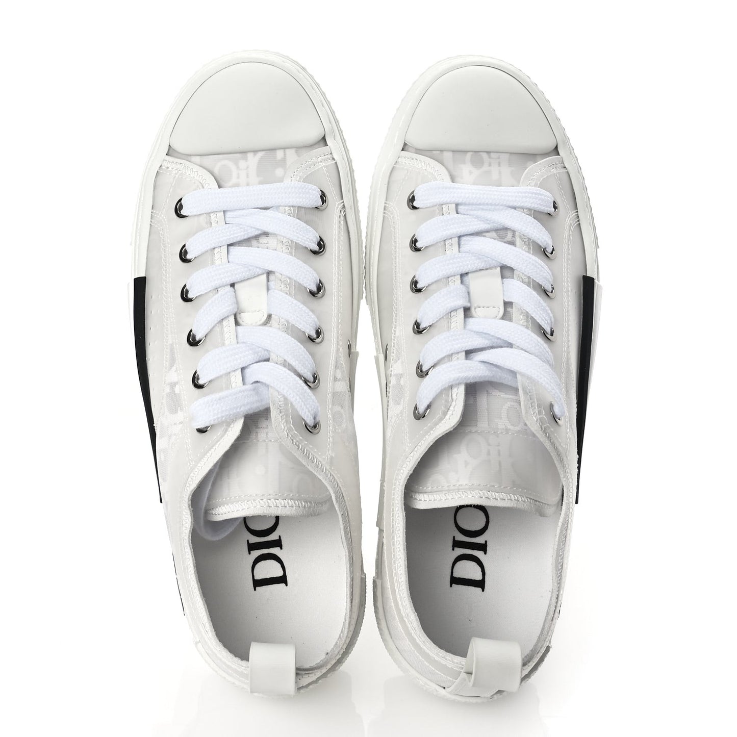 Technical Canvas Oblique Oblique Mens B23 Low Top Sneakers 40 White