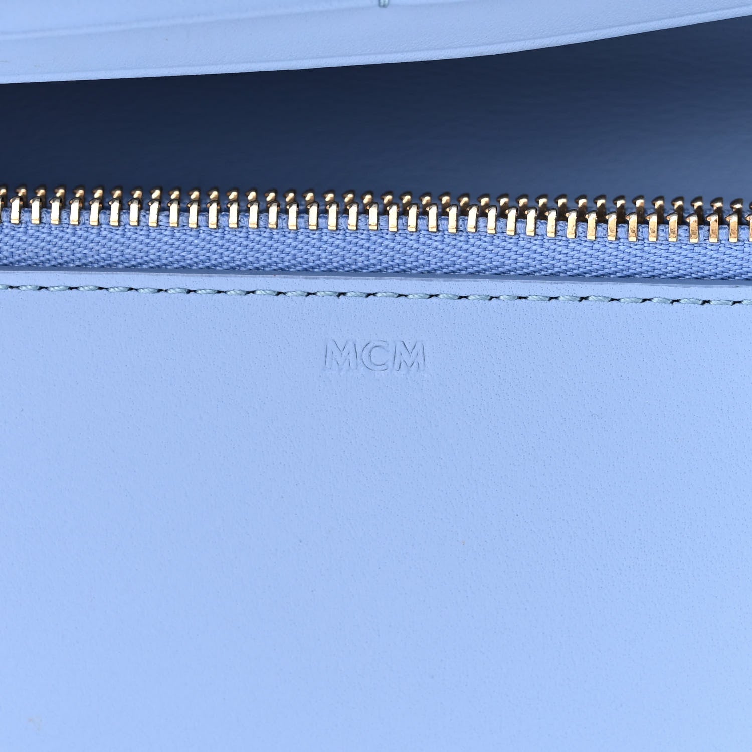 MCM Calfskin Large Diamond Wallet On Chain Blue 6 of 9