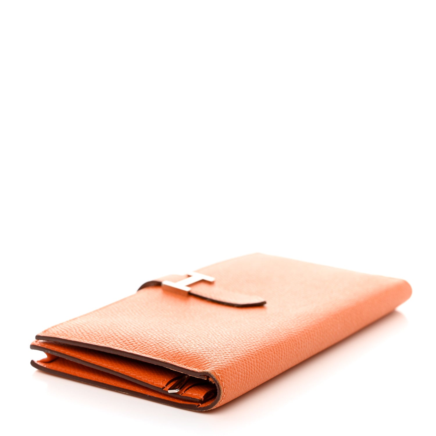 Hermes Epsom Bearn Gusset Wallet Orange 4 of 8