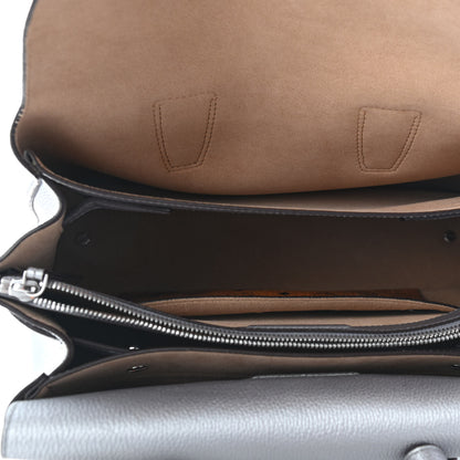 MCM Metallic Grained Calfskin Medium Milla Tote Spike Silver 5 of 9