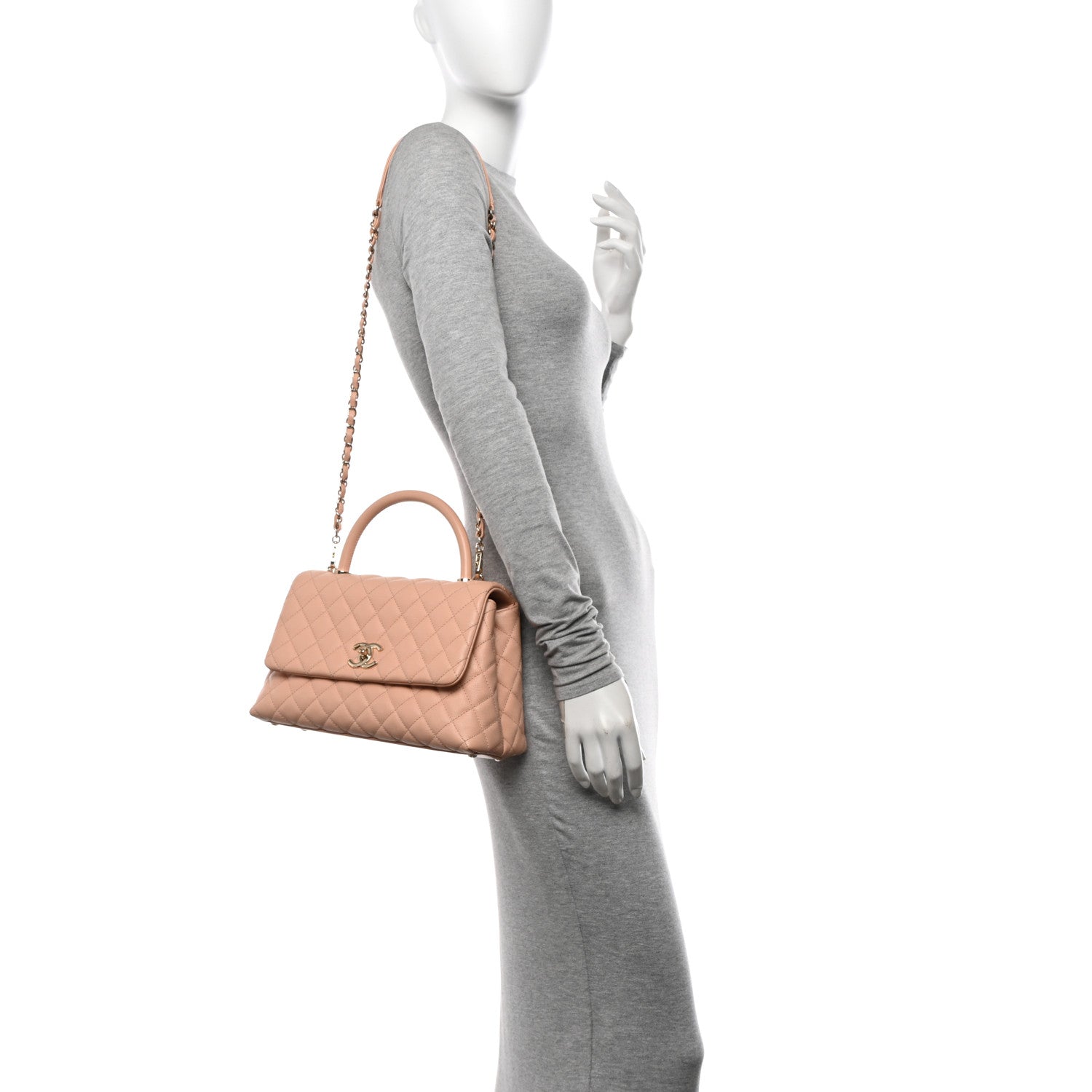 Chanel Caviar Quilted Small Coco Handle Flap Rose Clair 2 of 11