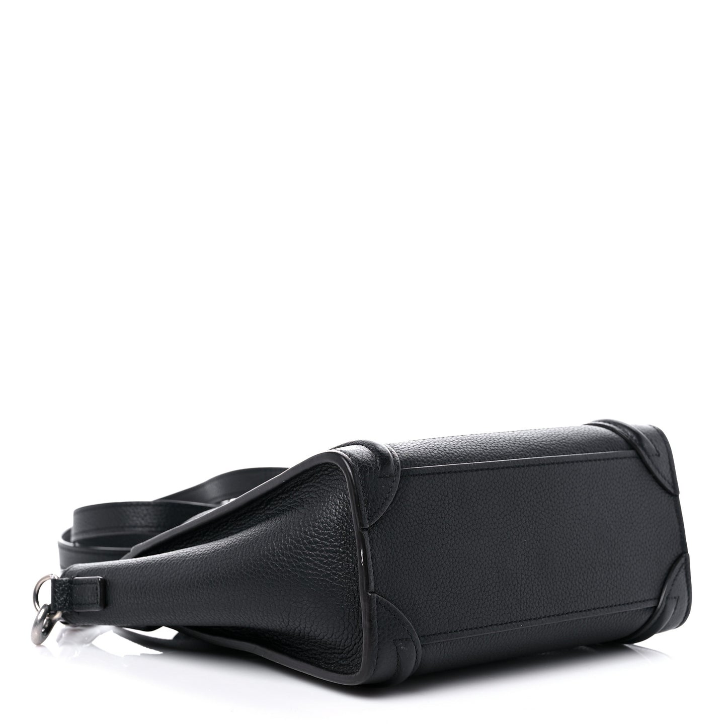 Drummed Calfskin Nano Luggage Black