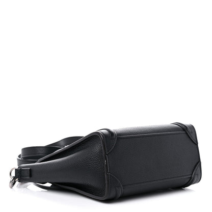 Celine Drummed Calfskin Nano Luggage Black 4 of 10