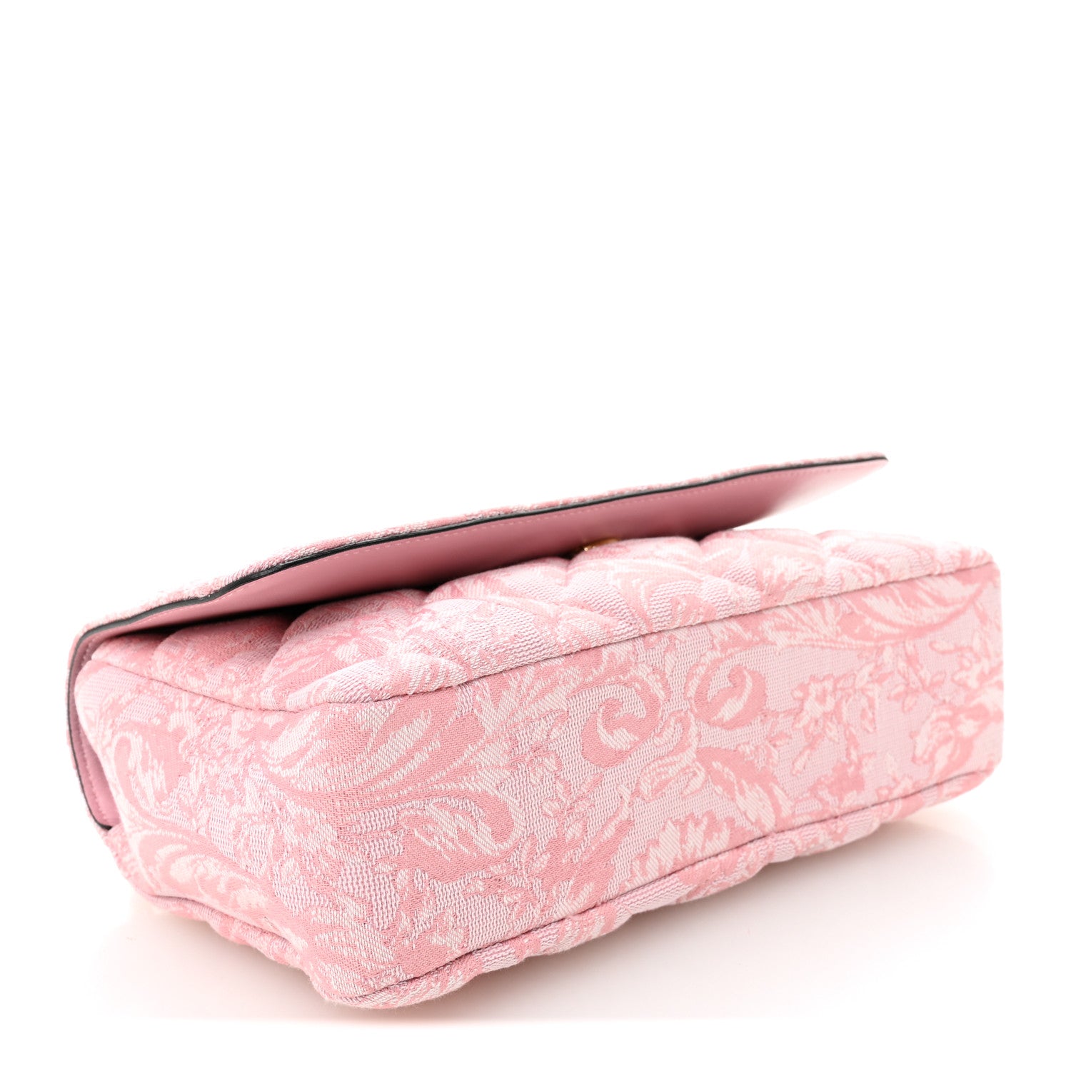 Versace Baroque Jacquard Quilted Medium Medusa Shoulder Bag Baby Pink 4 of 9