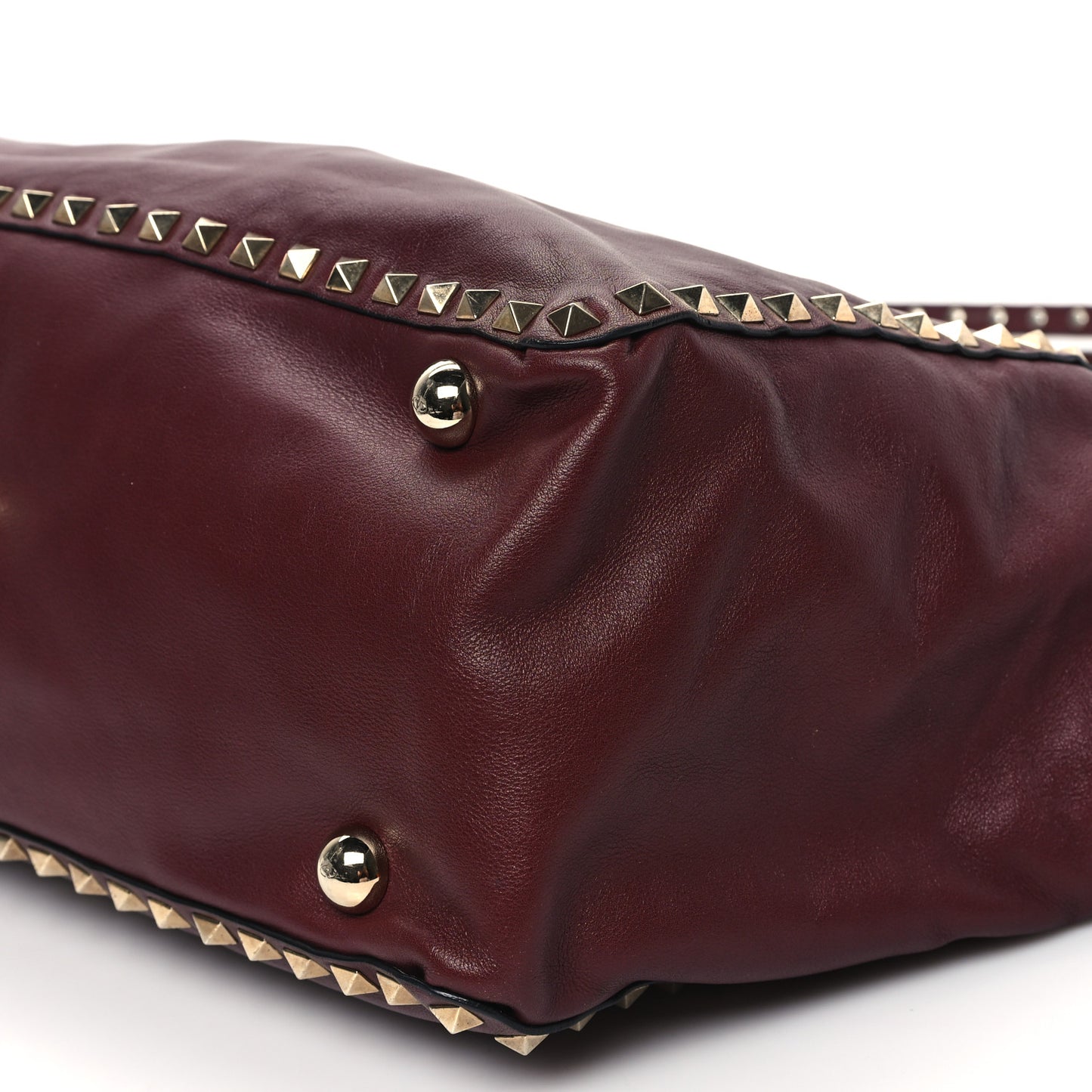 Vitello Medium Rockstud Tote Camelia